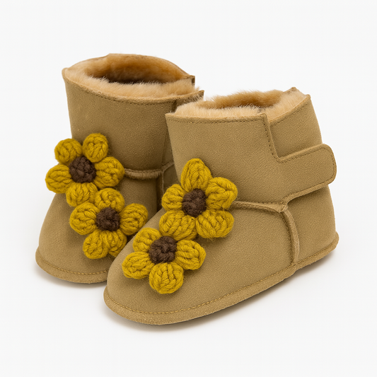 Chausson Bébé Style Botte Khaki